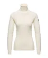 Moncler Wool Blend Turtleneck Sweater In White