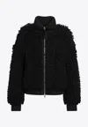 Moncler X Ee72 By Edward Enninful Wool Blend Zip-up Cardigan In Black