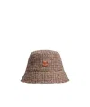 Moncler Bucket Hat In Brown
