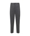 Moncler Men's Wool Blend Trousers In Black