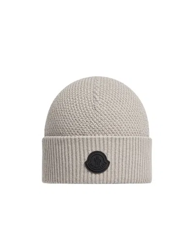 Moncler Wool Cap In Gray