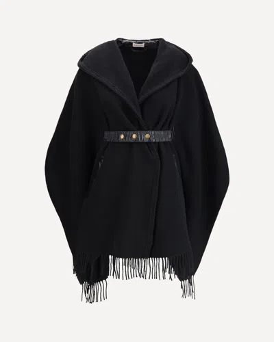 MONCLER WOOL CAPE