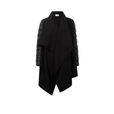 Moncler Wool Cape In Black