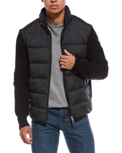 Moncler Wool Cardigan In Black