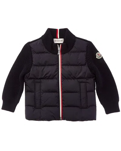 Moncler Wool Cardigan In Black