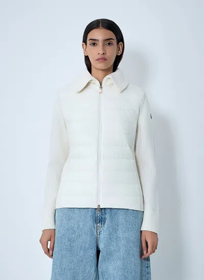 Moncler Wool Cardigan In White