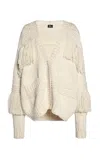 Moncler Wool Cardigan In White