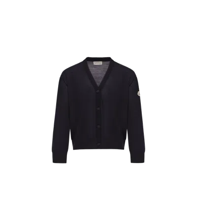 Moncler Wool Cardigan, Women, Blue, Size: Xl