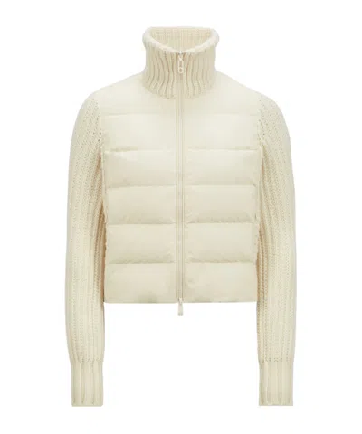 Moncler Wool Cashmere Cardigan In White