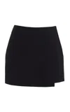 Moncler Black Wrap Skort In Black
