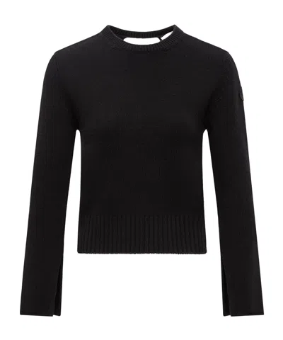 Moncler Wool  Cashmere Sweater In Black