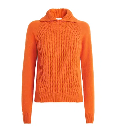Moncler Wool-cashmere Sweater In Orange
