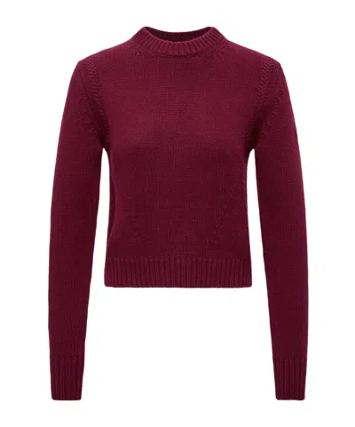 Moncler Wool  Cashmere Sweater In Red