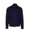 Moncler Men Logo Tricot Cardigan In Blue