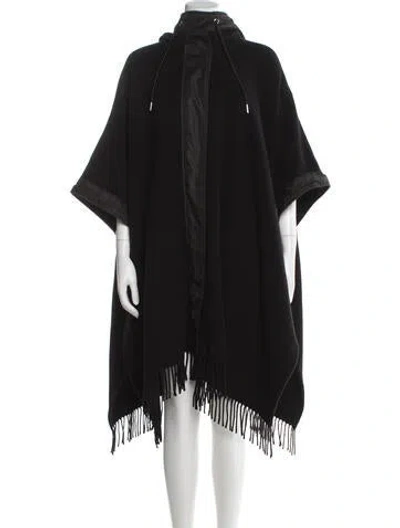 Pre-owned Moncler Wool Coat In Black