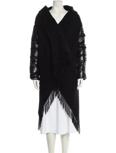 Pre-owned Moncler Wool Coat In Black