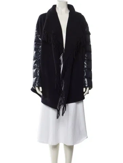 Pre-owned Moncler Wool Coat In Black