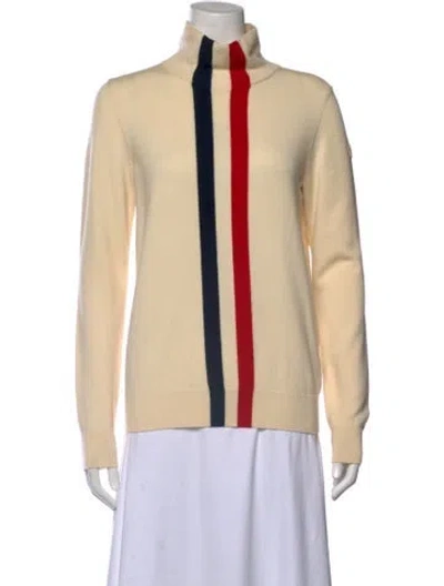 Pre-owned Moncler Wool Colorblock Pattern Sweater In Neutrals