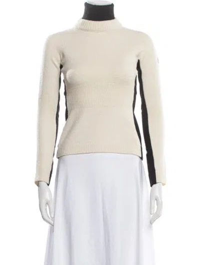 Pre-owned Moncler Wool Colorblock Pattern Sweater In Neutrals