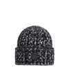 Moncler Wool Blend Logo Patch Beanie In Black