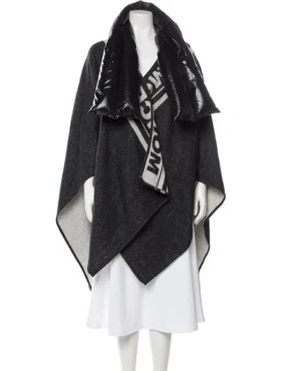 Pre-owned Moncler Wool Cowl Neck Sweater In Gray