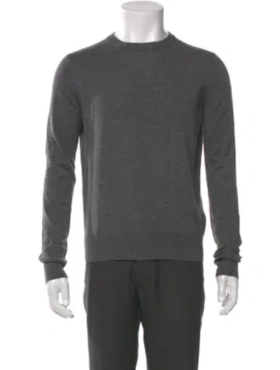 Pre-owned Moncler Wool Crew Neck Pullover In Gray