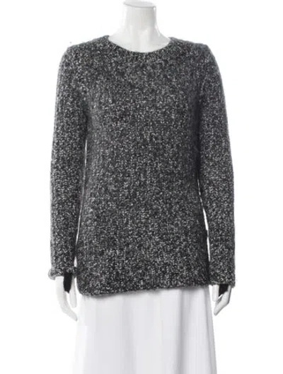 Pre-owned Moncler Wool Crew Neck Sweater In Black