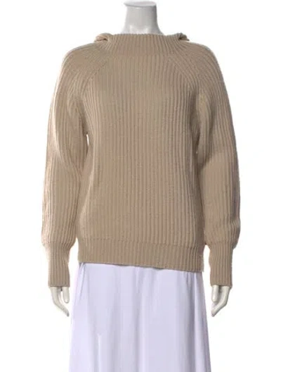 Pre-owned Moncler Wool Crew Neck Sweater In Neutrals