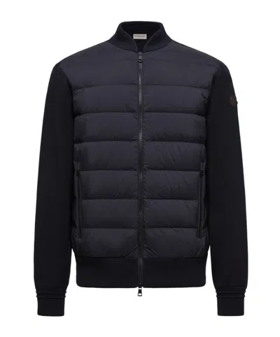 Moncler Wool Down Jacket In Blue