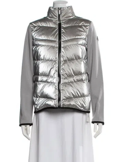 Pre-owned Moncler Wool Down Jacket In Gray