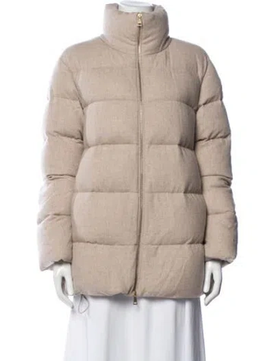 Pre-owned Moncler Wool Down Jacket In Neutral
