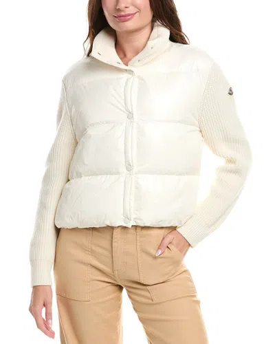 Moncler Wool Down Jacket In White