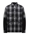Moncler Wool Down Shirt Jacket In Black