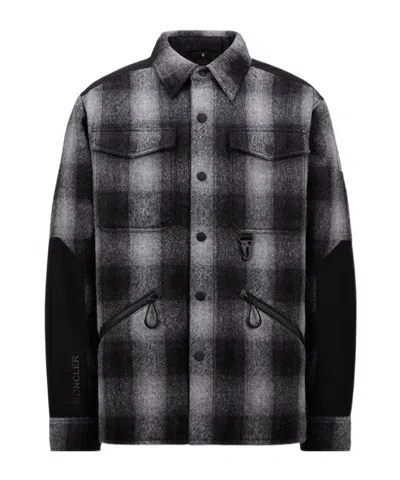 Moncler Wool Down Shirt Jacket In Black
