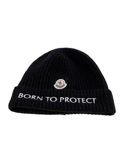 Pre-owned Moncler Wool Embroidered Beanie In Multi