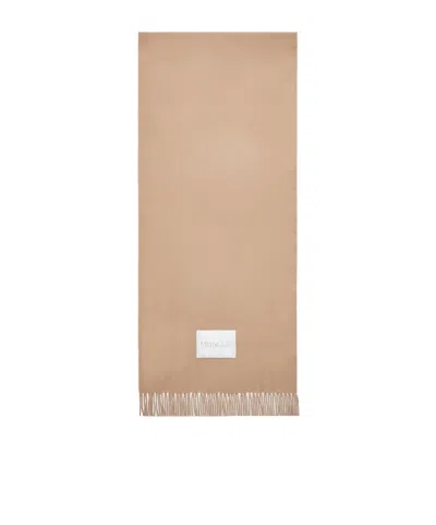 Moncler Wool Felt Scarf In Brown