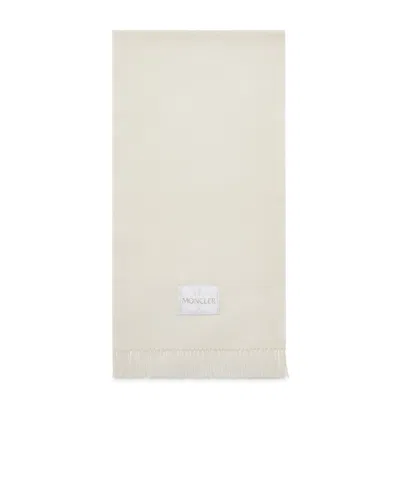 Moncler Wool Felt Scarf In White