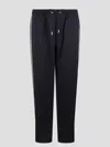 MONCLER WOOL GABARDINE JOGGING TROUSERS