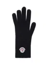 Moncler Wool Gloves In Black