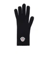 Moncler Wool Gloves In Blue