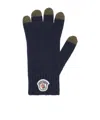 Moncler Wool Gloves In Black