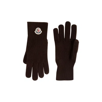 Pre-owned Moncler Wool Gloves 'brown' | Men's Size L