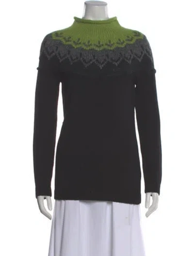 Pre-owned Moncler Wool Graphic Print Sweater In Multi