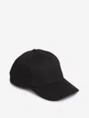 Moncler Casquette En Gabardine De Coton In Black