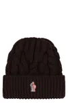 Moncler Wool Hat In Black