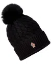 Moncler Wool Hat In Black