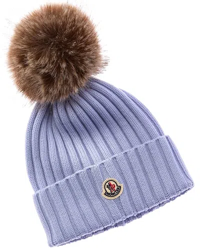 Moncler Wool Hat In Blue