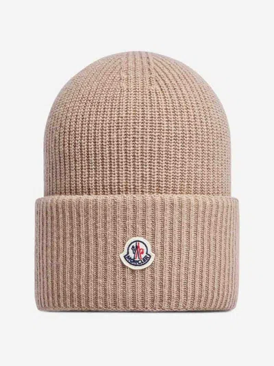 Moncler Wool Hat In Brown