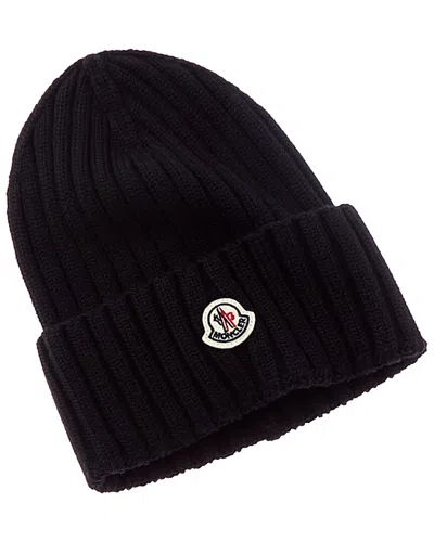 Moncler Wool Hat In Brown