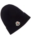 Moncler Wool Hat In Black